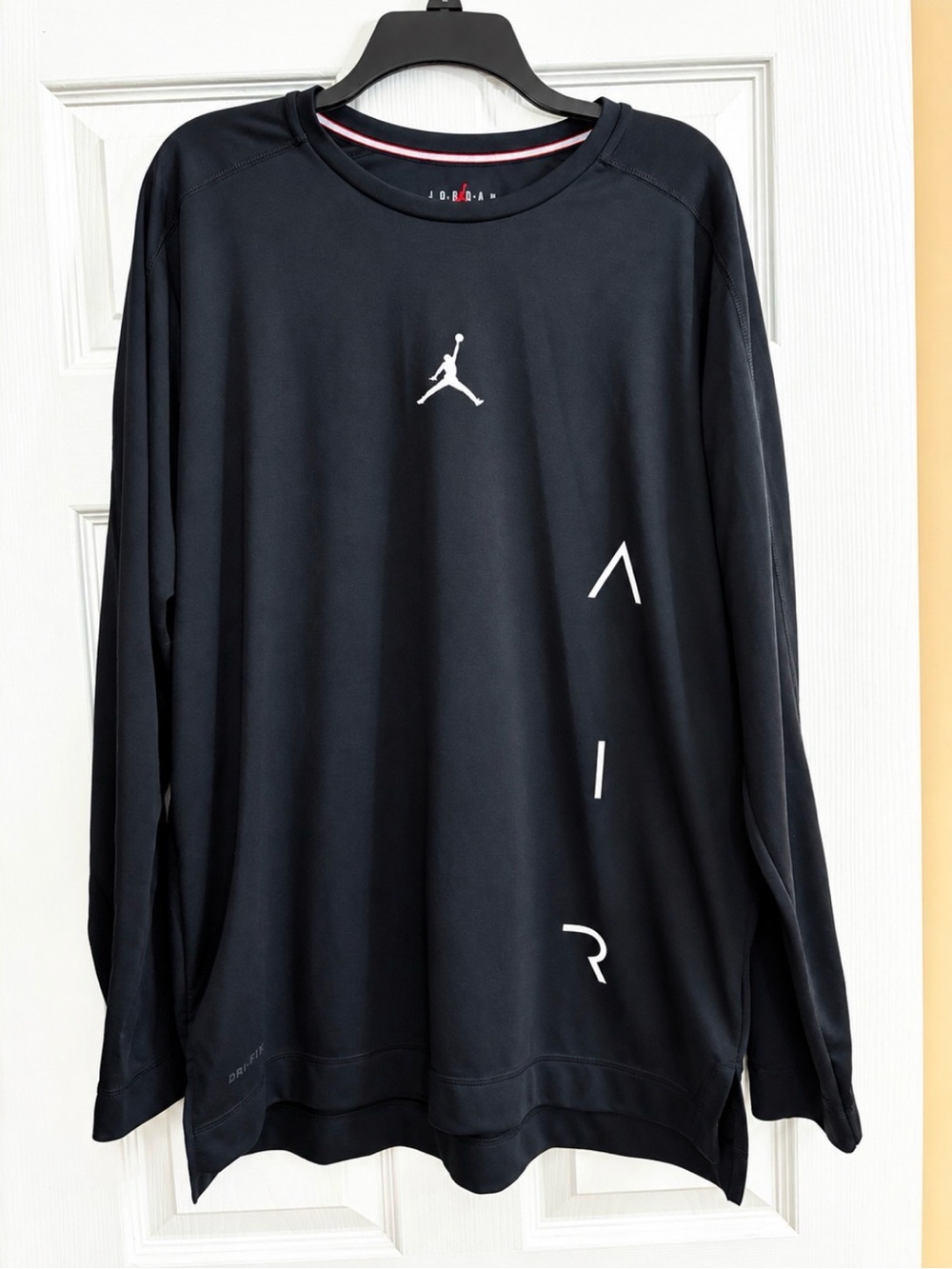 Jordan Black Long-Sleeve AIR Dri-FIT Crew Sweatshirt